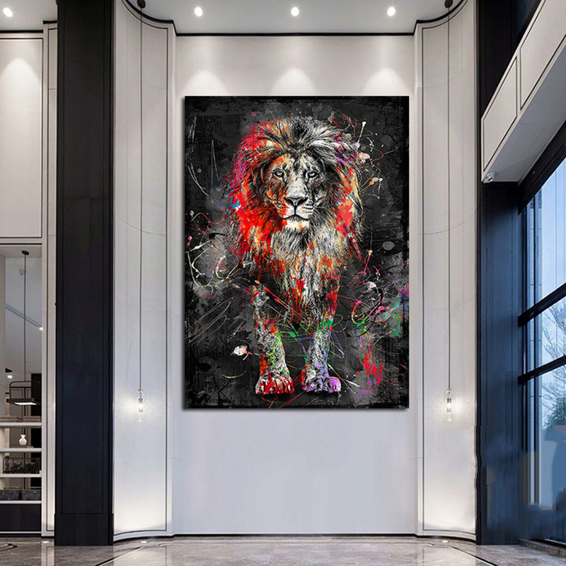 Abstract Lion Canvas Art Poster